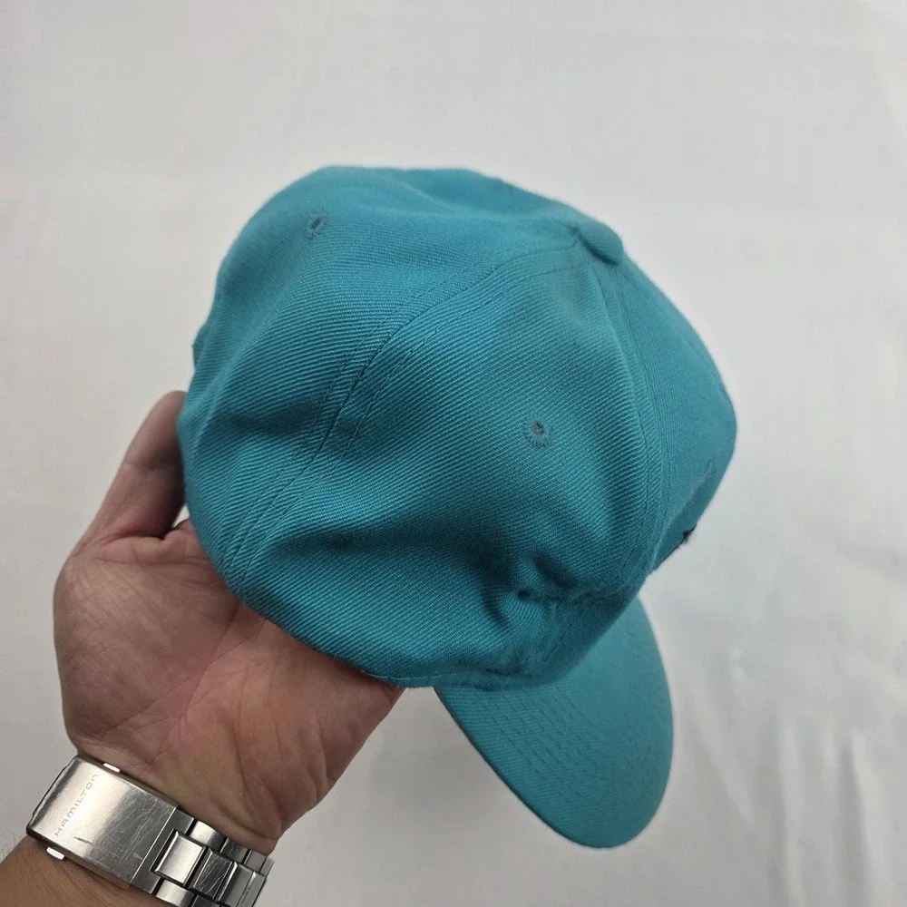 Vintage Florida Marlins Hat Cap Snap Back Mens One Size Teal MLB Baseball 90s
